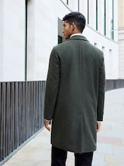 Khaki Green Epsom Overcoat with Wool - Image 3 of 9