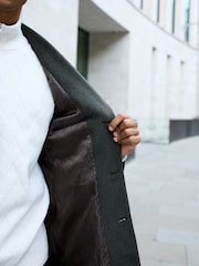 Khaki Green Epsom Overcoat with Wool - Image 4 of 9
