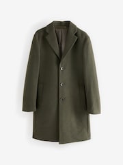 Khaki Green Epsom Overcoat with Wool - Image 5 of 9