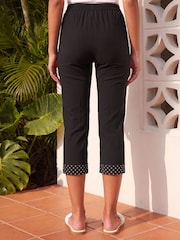 Roman Black Petite Crop Turn Up Trousers - Image 3 of 4
