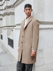 Neutral Epsom Overcoat with Wool - Image 1 of 10