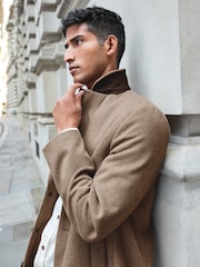 Neutral Epsom Overcoat with Wool - Image 4 of 10