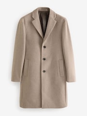 Neutral Epsom Overcoat with Wool - Image 6 of 10