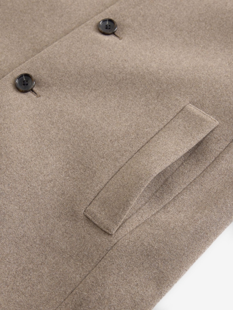 Neutral Epsom Overcoat with Wool - Image 9 of 10