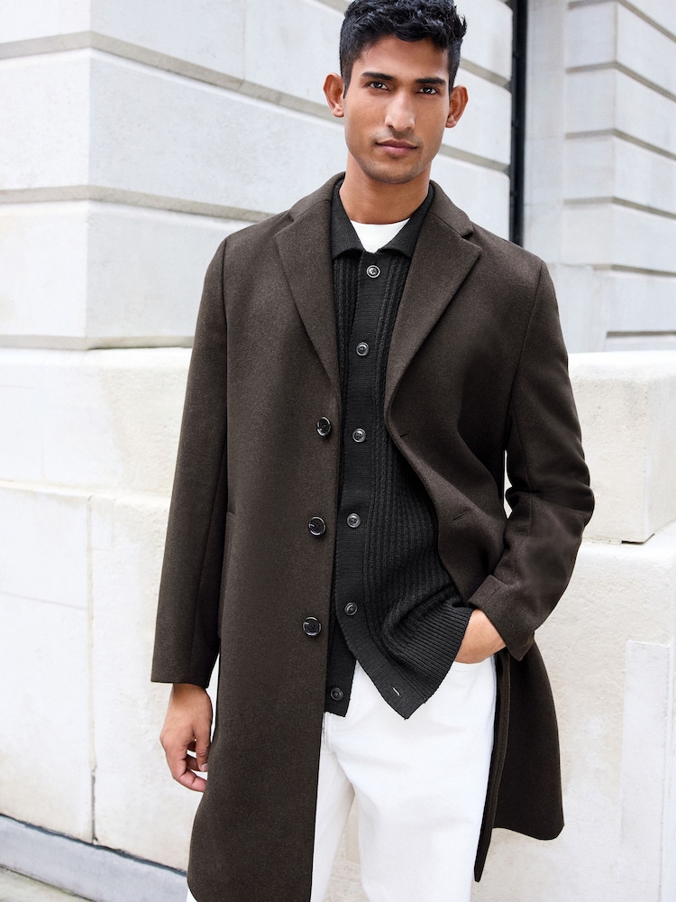 Brown Epsom Overcoat with Wool - Image 1 of 10