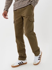 Threadbare Green Regular Fit Cotton Cargo Trousers - Image 2 of 4