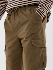 Threadbare Green Regular Fit Cotton Cargo Trousers - Image 4 of 4