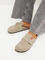 Mink Brown Forever Comfort® Suede Footbed Clogs - Image 1 of 7