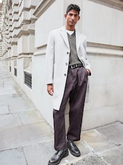 Light Grey Epsom Overcoat with Wool - Image 2 of 10