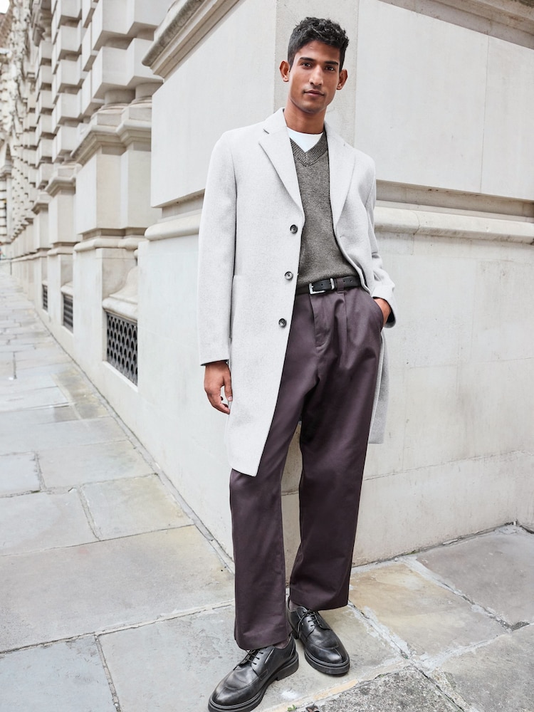 Light Grey Epsom Overcoat with Wool - Image 2 of 10
