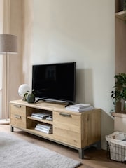 Light Bronx Up to 65 inch Oak Effect TV Unit - Image 1 of 9