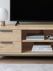 Light Bronx Up to 65 inch Oak Effect TV Unit - Image 8 of 9
