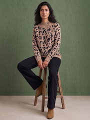 Roman Natural Lepord Knit Jumper - Image 2 of 4