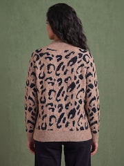 Roman Natural Lepord Knit Jumper - Image 3 of 4