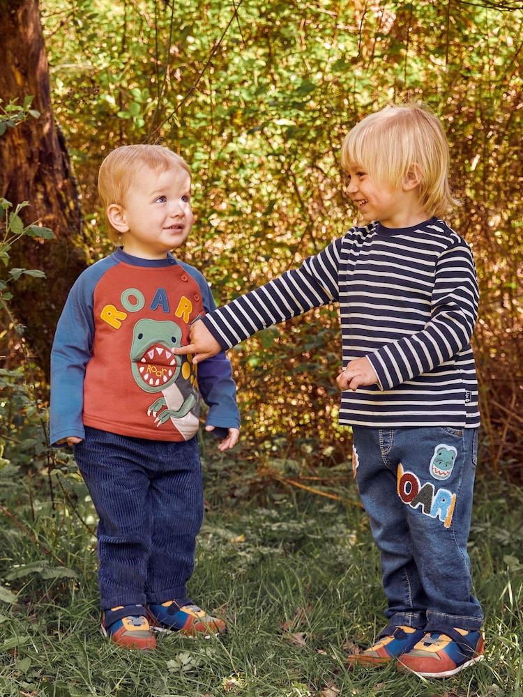 JoJo Maman Bébé Denim Dino Pull-On Jeans - Image 1 of 5