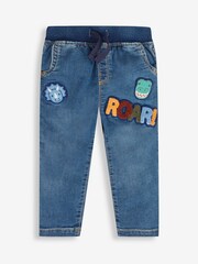 JoJo Maman Bébé Denim Dino Pull-On Jeans - Image 2 of 5