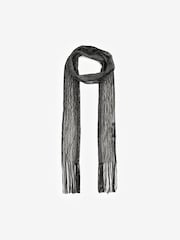 Black Sparkle Lightweight Skinny Scarf - Image 5 of 7