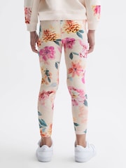 Reiss Pink Essie 9-12 yrs Floral Print Leggings - Image 5 of 6