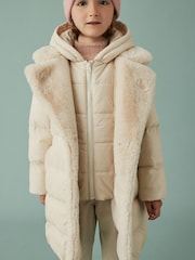 Cream Borg Trim Jacket (3-16yrs) - Image 4 of 4