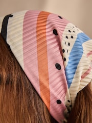 Ivory Spot Plisse Square Scarf - Image 7 of 10