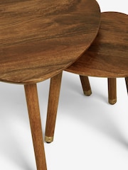 Dark Lloyd Mango Wood Nest of 2 Coffee Table - Image 11 of 11