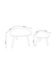 Dark Lloyd Mango Wood Nest of 2 Coffee Table - Image 6 of 7
