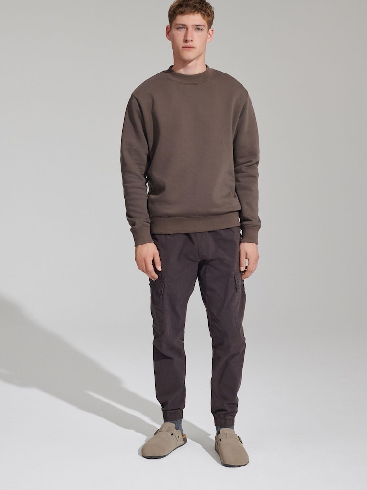 Chocolate Brown Regular Tapered Stretch Utility Cargo Trousers - Image 2 of 7