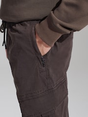 Chocolate Brown Regular Tapered Stretch Utility Cargo Trousers - Image 5 of 7
