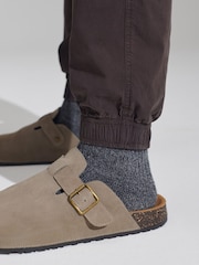 Chocolate Brown Regular Tapered Stretch Utility Cargo Trousers - Image 6 of 7