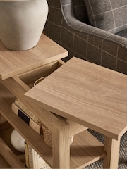 Natural Malvern Oak Effect Sofa Side Table - Image 3 of 10