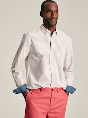 Joules Welford Cream/Red Cotton Check Shirt - Image 1 of 7