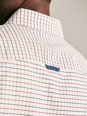 Joules Welford Cream/Red Cotton Check Shirt - Image 2 of 7