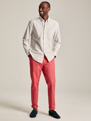 Joules Welford Cream/Red Cotton Check Shirt - Image 4 of 7