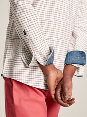 Joules Welford Cream/Red Cotton Check Shirt - Image 5 of 7