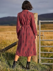 Қызыл - Roman кестеленген белдікпен тігілетін миди көйлек - 4суретінің 2 суреті