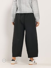 Yours Curve Black Barrel Leg Trousers - Image 3 of 4