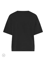 Yours Curve Black Sugar Spice & Everything Nice Sequin Relaxed T-Shirt - Image 5 of 6