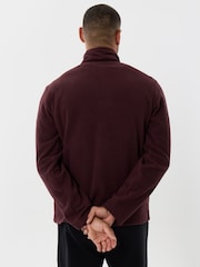 Threadbare Red Quarter Zip Fitness Fleece - Image 2 of 4