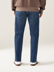 Mid Blue Classic Stretch Relaxed Fit Jeans - Image 4 of 9