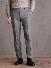 Grey Slim Signature Italian Fabric Suit Trousers - Image 1 of 9