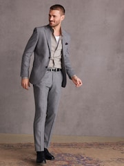 Grey Slim Signature Italian Fabric Suit Trousers - Image 2 of 9
