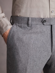 Grey Slim Signature Italian Fabric Suit Trousers - Image 4 of 9