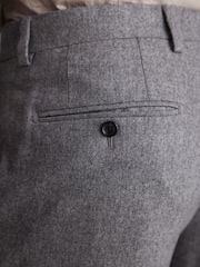 Grey Slim Signature Italian Fabric Suit Trousers - Image 5 of 9