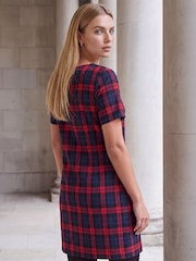 Roman Red Tartan Check Shift Dress - Image 3 of 4