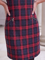 Roman Red Tartan Check Shift Dress - Image 4 of 4