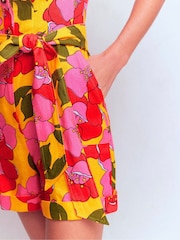 Boden Yellow Kay Linen Playsuit - Image 2 of 6
