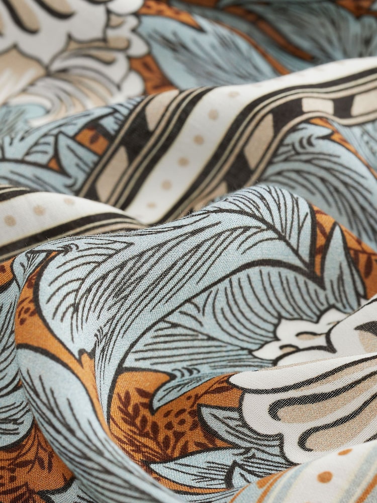 Blue/Rust Morris & Co. Short Kimono Cover-Up - Image 6 of 6
