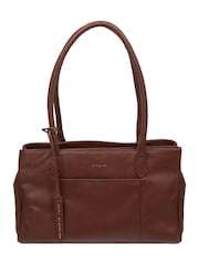 Pure Luxuries London Chestnut Brown 'Manon' Leather Handbag - Image 3 of 6