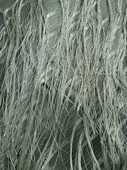 Sage Green Longline Fringe Cover-Up - Image 7 of 8