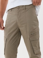 Threadbare Brown Slim Fit Cotton Rich Cargo Trousers - Image 4 of 4